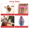 New Hair Chalk Comb for Girls Kids, Washable Temporary Hair Color Dye for Kids Age 5 6 7 8 9 10+ Birthday Party Gift Cosplay DIY, Children's Days (Red & White & Blue)