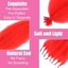 Afro Twist Hair 28 Inch 3 Packs, Springy Afro Twist Hair Pre Fluffed Spring Twist Hair Pre Stretched Wrapping Hair for Soft Locs Hair Extensions (Red#)