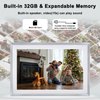 Eptusmey Digital Picture Frame: Built-in 32GB| Frameo WiFi Digital Photo Frame with 10.1" HD Touch Display, Share Photos and Videos from Your Phone, Gift for Friends and Family, Easy Setup | Silver