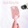 Detangler Brush, Dry and Wet Hair Brush Detangler for All Hair Types, Great for Women, Boys and Girls, Pink.2 Set