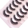 Eyelashes Russian Strip Lashes Natural Look Eye Lashes False Lashes Wispy D Curly Fluffy 3D Effect Cat Eye Soft Fake Eye Lashes Pack 7 Pairs (Z3)