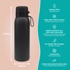 Marley Designed Bottle Pro Reusable Water Bottle with Filter, 80+ contaminants filtered, BPA Free, Sustainable Refills, 750ml, Filter Bottle + 1 Refill Included