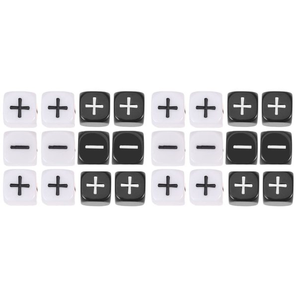 STOBOK 24 Pcs 6 Sided Math Dice Dice Games for Dice Games for Preschoolers Dices Minus Plus