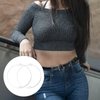 2pcs Crop Bands, Adjustable Clothing Tuck Bands Clothes Tuck Tools Stretchy Elastic Ropes Waist Belts for Shortening Tucking Crop Top Strap Tee Shirt (White Medium)