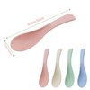 Wheat Straw Spoons Unbreakable Dinner Spoons Reusable Asian Soup Spoons Portable Lightweight Cereal Spoons 6 Inches Colourful Unbreakable Meal Spoon for Kid and Adult, Microwave Dishwasher Safe
