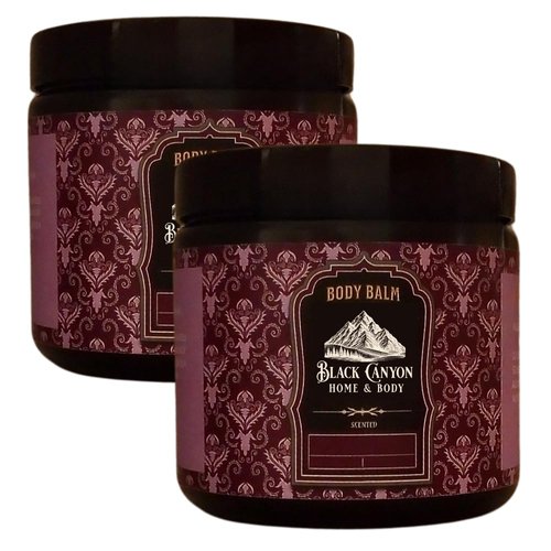 Black Canyon Pomegranate Champagne Scented Body Balm with Jojoba Oil, 16 Oz (2 Pack)