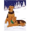 Airedale Terrier Christmas Cards Set of 10 cards & 10 envelopes