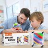 ZZF-LYA 3D Pin Art Toy - Unique Plastic Colorful Pin Art Board for Kids, 3.7 * 5''Desk Board Game Inspire Imagination 3D Pin Impression Sculpture Needle Toys for Children