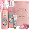 Un Air d'Antan Spa Gift Basket for Women 3-Piece French Bath Body Gift Set for Women: 1 Hand Cream, 1 Shower Gel, 1 Body Lotion Cherry Blossom Freesia-Birthday Gifts for Wife, Spa Gift Box for Women