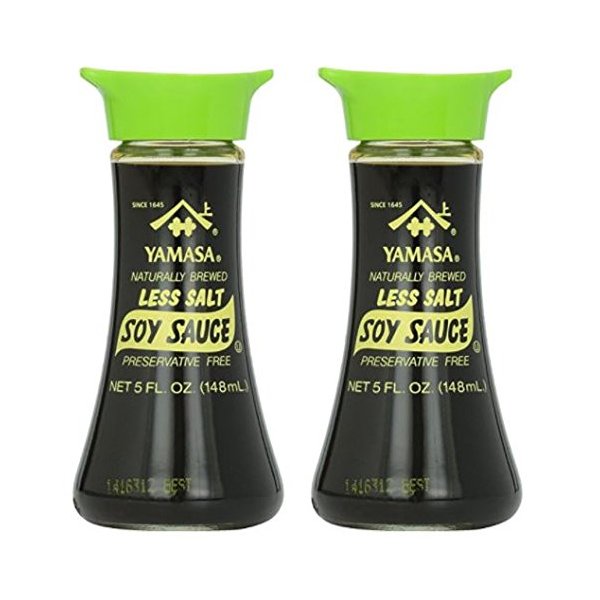 Yamasa - Less Salt Soy Sauce 5 Fl. Oz. (Pack of 2)
