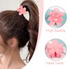 Drnytunk Flower Hair Clips for Women, 16Pcs Small Flower Hair Clips 1.37 Inch Mini Matte Flower Claw Clips Cute Tiny Hair Clips for Thin Thick Hair Strong Hold Non Slip Hair Accessories