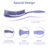 SHINLEA Detangler Brush for Curly Hair, Paddle Brush for Wet&Dry Hair, Easily Brushes Through Curl Hair and Reduces Breakage, Pain-Free Brush Hair, Curly Hair Brush for Women Men Kid (Purple)