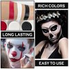 Black Face Body Paint, Oil Based Face Paint Professional Black Body Face Paint Palette Makeup for Halloween Clown Stage Zombie Vampire Makeup