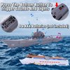 Crelloci 2PCS Aircraft Carrier Toy Cruise Ship with Lights and Sounds, Model Aircraft Carrier Navy Ship, Nautical Decorations Ocean Theme Party Supplies for Boys Gift Age 3-8 Collection