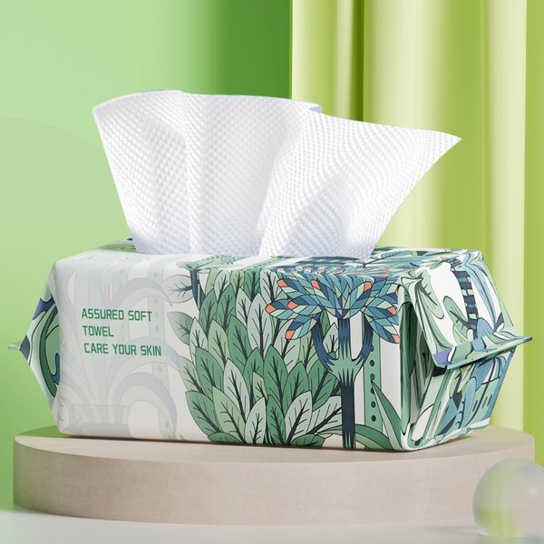 Vuacepe Face Towels Disposable Clean Facial Towels, Soft Cotton Facial Dry Wipes, Disposable Face Towel for Skin Care, Face Towelette Facial Cleansing, Makeup Remover Face Clean Clothes 100 Count