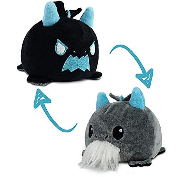TeeTurtle - The Original Reversible Dragon Plushie - Bearded - Cute Sensory Fidget Stuffed Animals That Show Your Mood