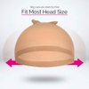 Hoedia 2 PCS Makeup Latex Bald Caps and 2 PCS Nylon Wig Caps Costume Accessories for Halloween Party Adults Kids