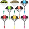 NANASO Parachute Toy, No Tangle Throw Throwing Parachute Men, Outdoor Children's Paratrooper Toy, Hand Throw Parachute Army Man (Red,Yellow,Blue,Rose Red,Orange,Green,Army Green,Camouflage)