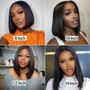 YMYHAIR Glueless Bob Wig Human Hair 8x5 HD Lace Front Wigs Human Hair Pre Plucked Pre Cut 180% Density Glueless Ready to Wear Wigs for Black Women 12Inch