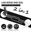Qiveaory Lash Bond and Seal Kit 2Pcs DIY Lash Extension Waterproof Lashe Cluster Glue 72h Hold Portable Individual Lash Glue for Eyelash Extensions Beginners Black Bond&Clear Seal(5ml+5ml）