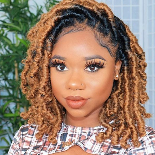 3 Packs 12 Inch Spring Twist Ombre Colors Butterfly locs Crochet Braids Braiding Hair Extensions Low Temperature Fiber 30 Strands 160g/Pack (12 Inch, 27)
