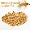 ANGLER DREAM Fly Tying Beads 100 PC/LOT Tungsten Beads Nymph Head Ball Fly Tying Materials (Gold, 2.45 mm,100pcs)