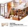 EXCEART Miniature TV Television Dollhouse TV Cabinet Miniature Wooden TV Cabinet Dollhouse TV Stand Stand TV Cabinet