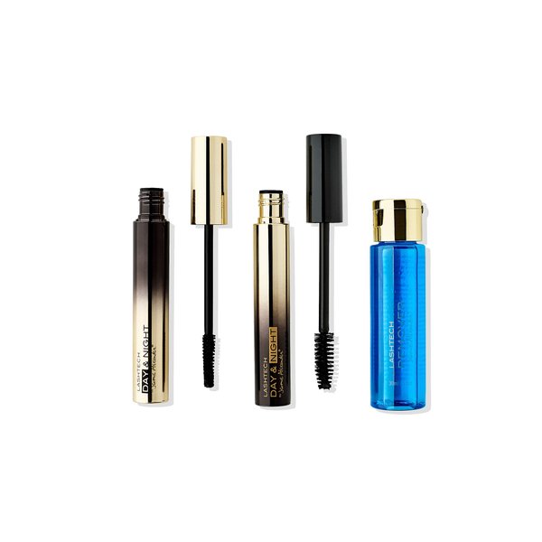 Jerome Alexander LashTech Day & Night Volumizing, Mascara Set with Eye Makeup Remover, Black