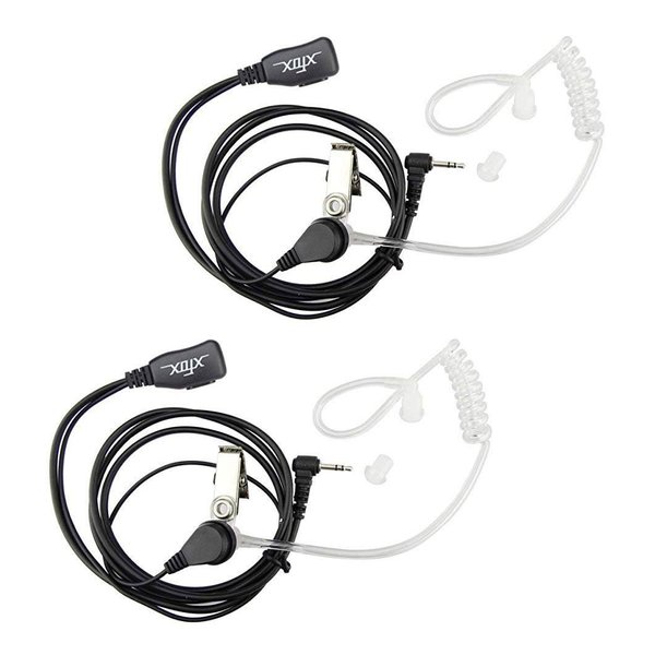 XFox 1Pin PTT Covert Acoustic Tube Earpiece for Motorola Cobra Talkabout MD200TPR MH230R MR350R MS350R MT350R MG160A MJ270R MT400 T6200 SX500 FV200 EM1000 FR50 2 Way Radio Walkie Talkie(2Pack)