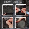 Pro-Fix Down Jacket Repair Patches Easy to Use, Pre-Cut, Self-Adhesive, Waterproof, Tear-Resistant Rip-Stop Nylon Fabric Patches for Jackets & Patches for Clothing, Down Jacket Patches - Dark Blue
