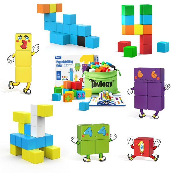 Magnetic Blocks Magworld Building Toys, STEM Educational Montessori Sensory Learning Toddlers Toys for 3 4 5 Year Old Boys Girls, Number Games 1-10, Birthday Gifts for 3-5 4-8 Year Old Kids