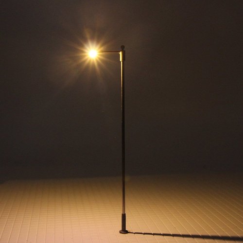 LQS10 10pcs Model Railway Train Lamp Post Street Lights HO OO Scale LEDs New