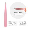 Tirdkid Tweezers Set 4-piece, Professional Stainless Steel Tweezers, Precision Tweezers for Eyebrows, Facial Hair, Ingrown Hair, Splinter, Blackhead and Tick Remover (PINK)