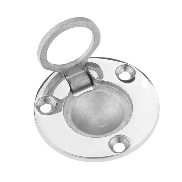Mtsooning Flush Pull Latch, 1.97" Stainless Steel Boat Slam Hatch Lifting Round Ring Handle for Marine Deck Hatch Boat Cabinet Door Locker Recessed Pull Lift Hardware