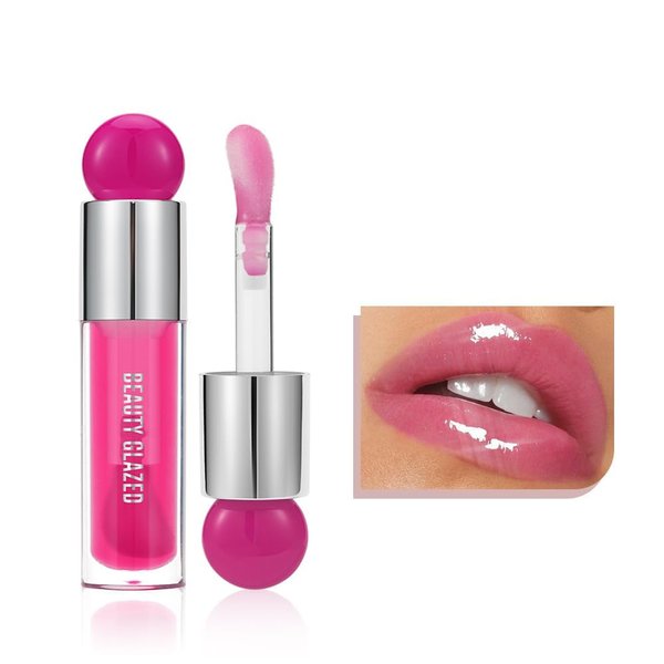 MYUANGO Moisturizing Lip Glow Oil, Hydrating Lip Care Lip Tint, Shiny Lip Glow Vegan Plumping Lip Gloss for Dry Lips (103, Travel Size)