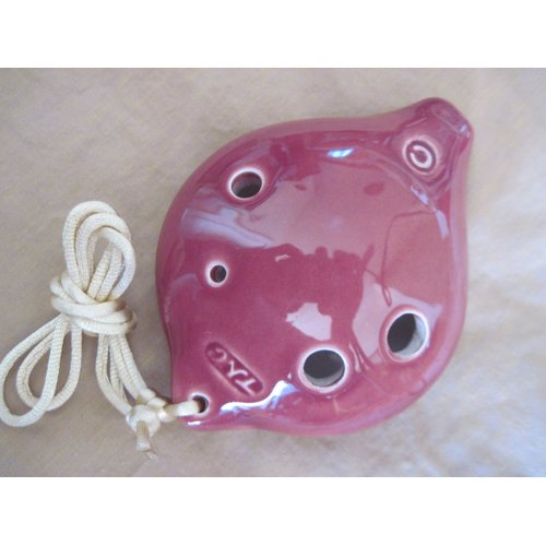 Purple Ceramic Ocarina Alto C Key -- Nice Sounding - Easy to learn, Good for gift