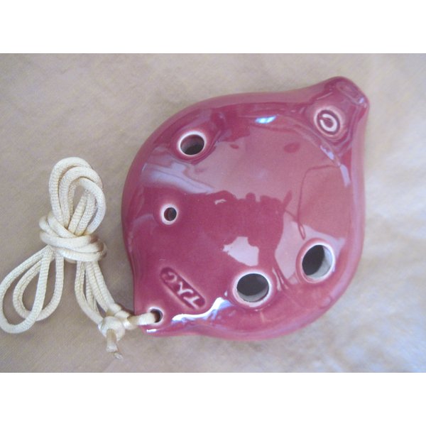 Purple Ceramic Ocarina Alto C Key -- Nice Sounding - Easy to learn, Good for gift