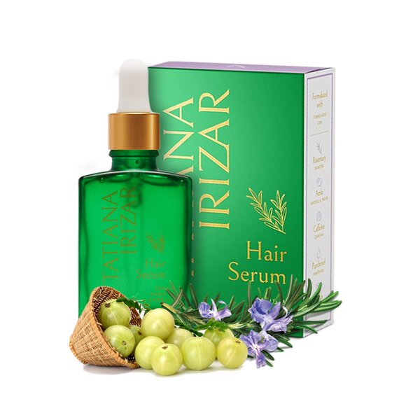 Tatiana Irizar Hair Serum for Women & Men Boost Hair Growth & Prevent Hair Loss Treatment & Scalp Treatment - Vegan, Rosemary and Amla Hair Vitamins - Thickens & Strengthens - 1 Fl. Oz
