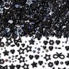1450pcs Black 3D Multi Shapes Pearl Nail Charms, COOSLIM Flatback Pearls Gems Heart Flower Bowknot Nail Charms Mix Styles Star Bow for Nail Art Decoration