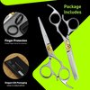 Suvorna 5.5" Hair Cutting Scissors Thinning Shears Set Professional Hair Scissors Set Barber supplies Hair Thinning scissors Barber accessories Thinning Shears for hair cutting Barber scissors set.