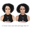 Fancy Hair Human Hair Lace Front Wigs Kinky Curly Wig Glueless Side Part Brazilian Virgin Human Hair Curly Bob Wigs with Baby Hair for Black Women (Natural Color,12 Inch)