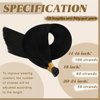 YoungSee Itip Human Hair Extensions Black I Tip Hair Extensions for Black Women I-Tip Hair Extensions Human Hair Itips Extensions Real Human Hair Black 18Inch 60 Strands 50g Pre Bonded Hair Extensions