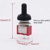 Twidec/10Pcs Mini Toggle Switch SPST 2 Position 2 Pins ON/Off AC 125V 5A Car Boat Switches with Waterproof Cap MTS-101MZ