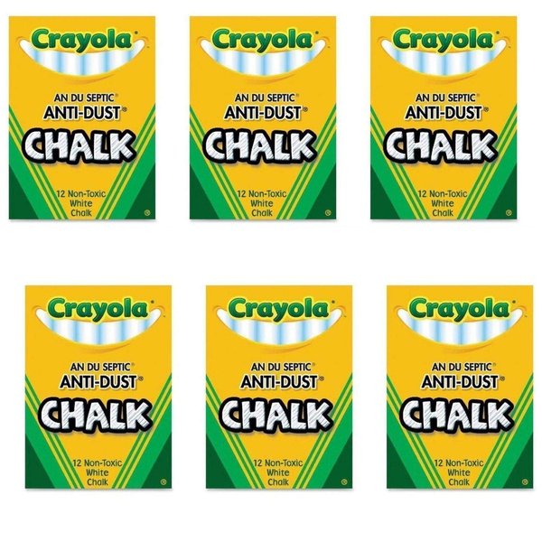Nontoxic Anti-Dust Chalk (12 Sticks/Box) [Set of 6]