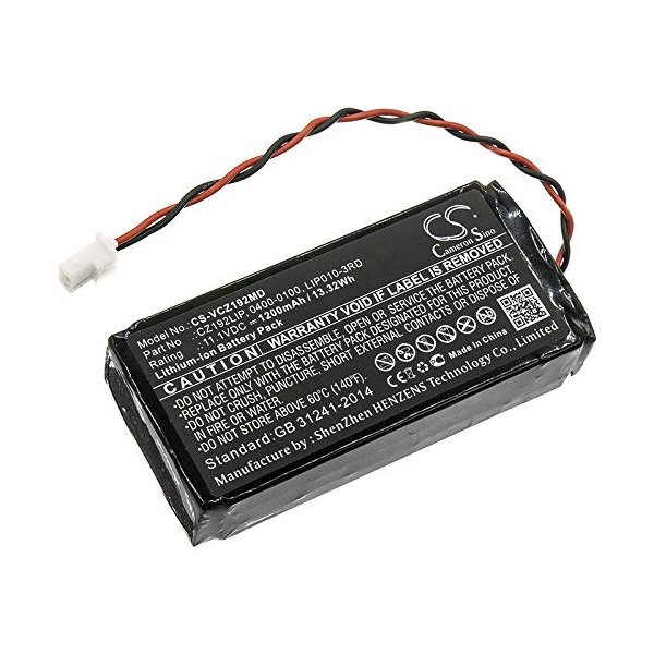 ERGUI 1200mAh Battery Compatible with Verathon 0400-0100, CZ192LIP, KMBNK513475, LIP010-3RD 0400-0100, 0800-0404, CZ192LIP, GlideScope Monitor