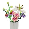 WULOBOOI Flower Bouquet Building Set for Adults, Artificial Flowers with Lily Carnation Botanical Collection, 514 Pcs Romantic Gifts for Wife Couples Women on Mother/Valentine's Day