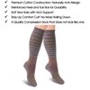 SocksLane Cotton Compression Socks for Women & Men. 15-20 mmHg Support Knee-High Brown S/M