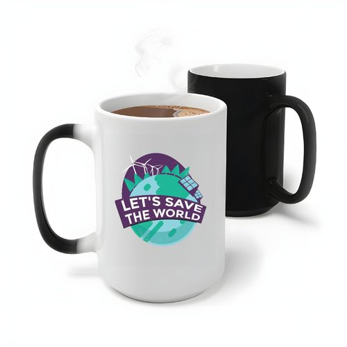 Gift for Eco Friendly People Green Energy Quote to Save the World Environment 11oz 15oz Color Changing Mug
