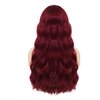 Salaibs Red Long Curly Wavy Wigs for Women Synthetic Lace Front Wigs Heat Resistant Natural Hair Wig for Halloween Daily party