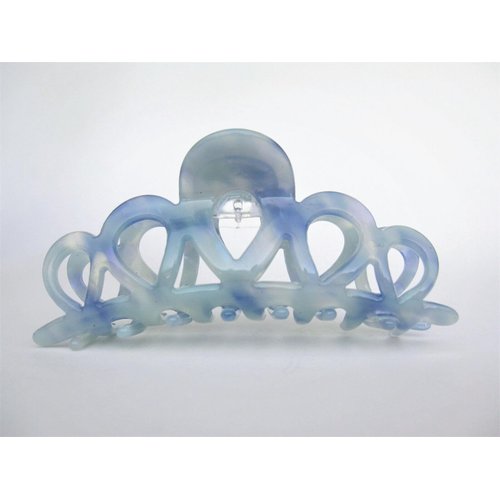 Generic Mixed blues and white marbled hair claw clip medium fine hair